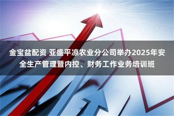 金宝盆配资 亚盛平凉农业分公司举办2025年安全生产管理暨内控、财务工作业务培训班